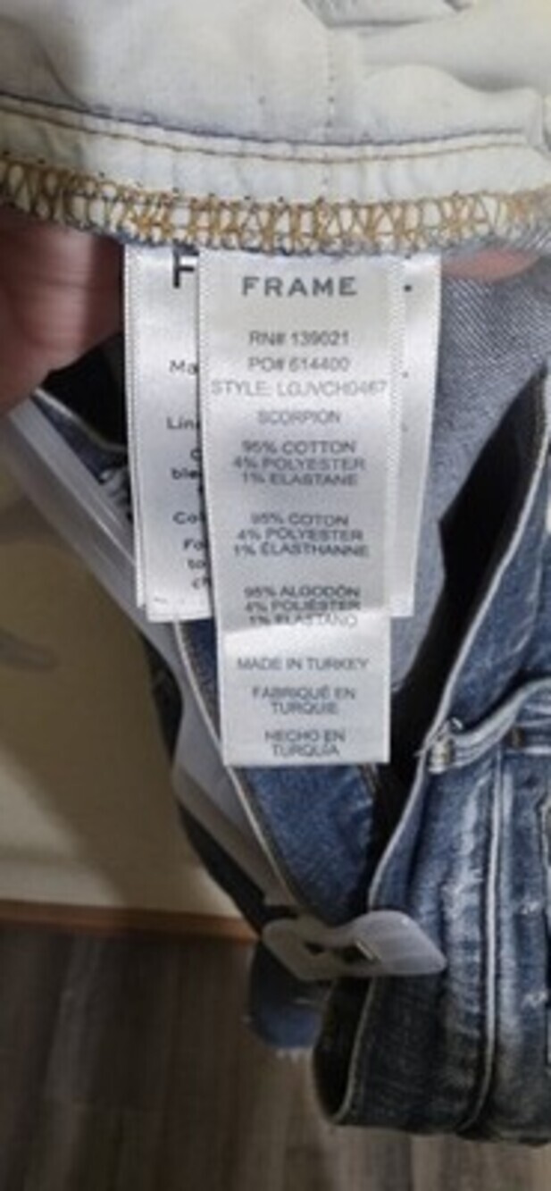 Frame Le Garcon Crop Distressed Women Size 28 Blue Jeans Soft Denim Easy Care - Picture 6 of 6